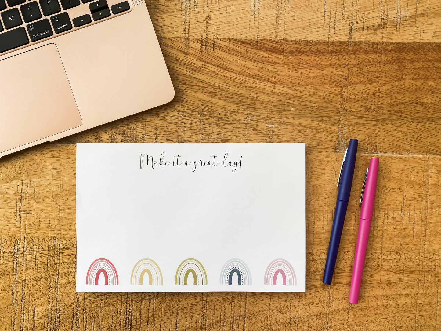 Rainbow "Make it a great day" Notepad, 5.5x8.5"