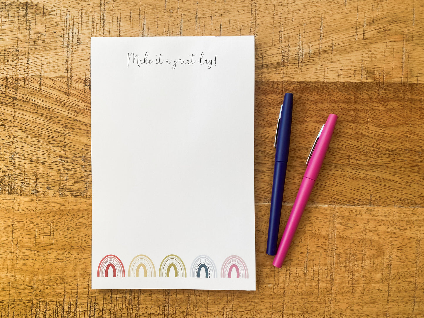 Rainbow "Make it a great day" Notepad, 8.5x5.5"