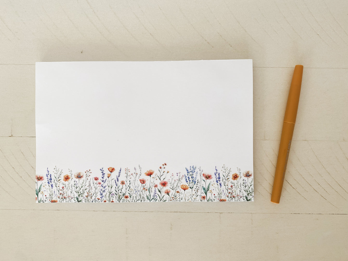 Pastel Wildflower Notepad, 5.5x8.5"