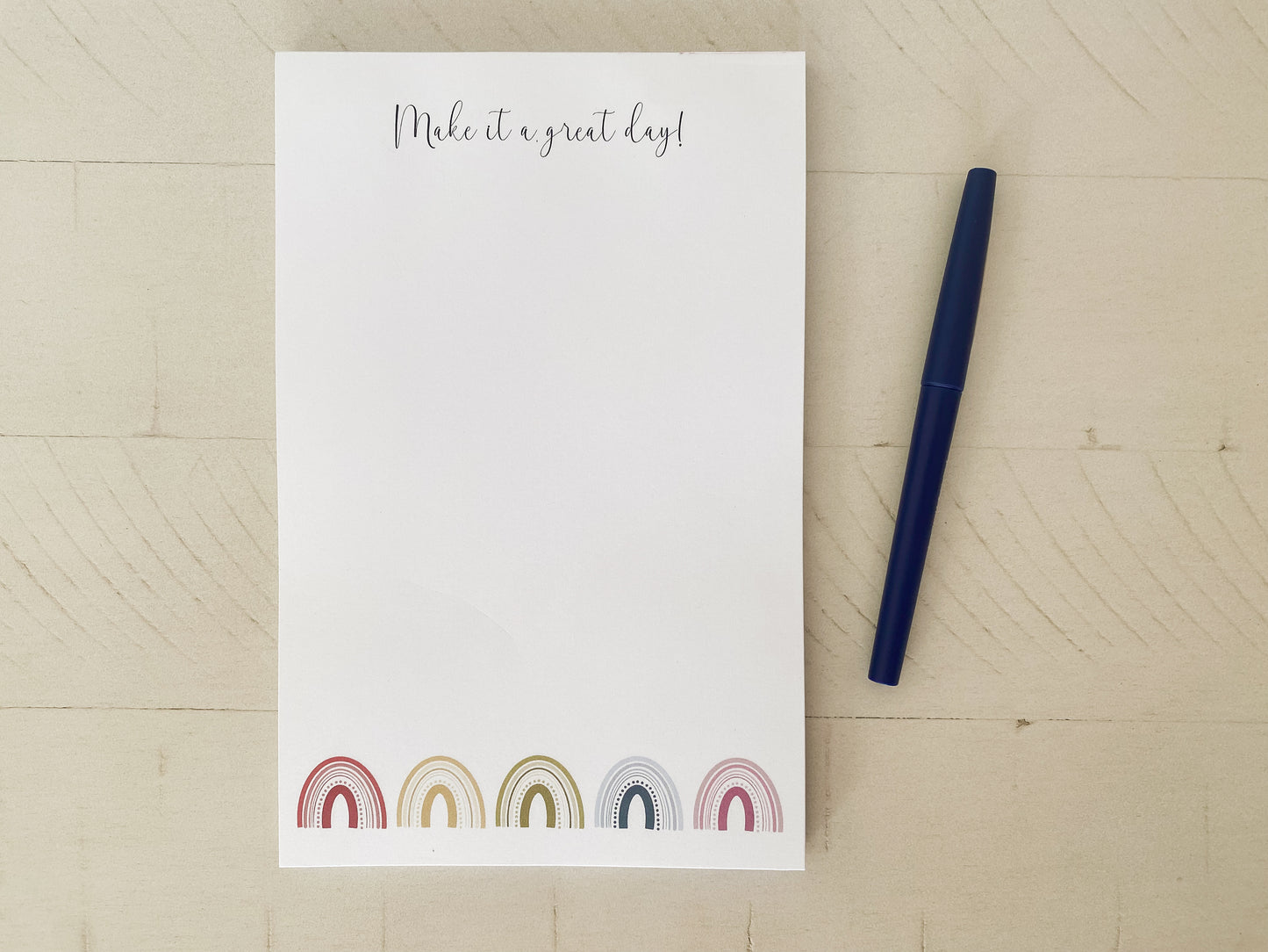 Rainbow "Make it a great day" Notepad, 8.5x5.5"