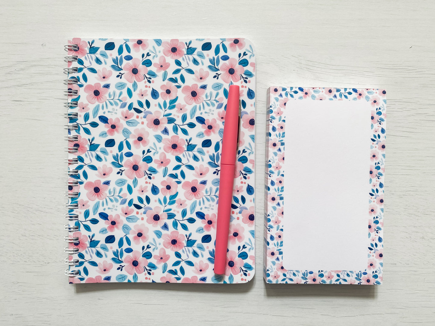 Cotton Candy Florals Lined Notebook, 5.5x7.25"