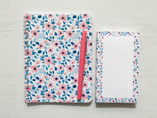 Cotton Candy Florals Lined Notebook, 5.5x7.25"