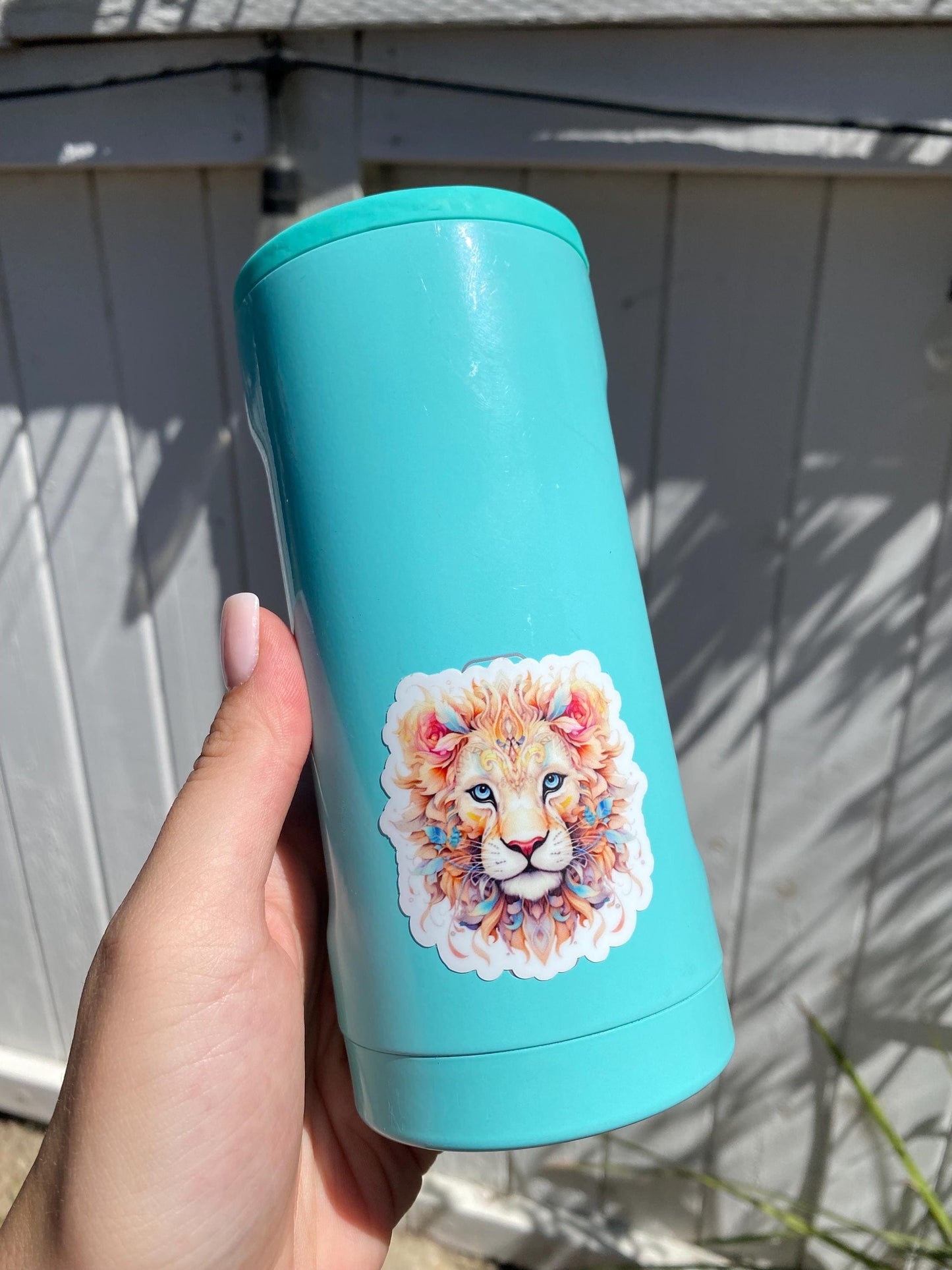 Classic Pastel Lion Sticker, 1.9x2in