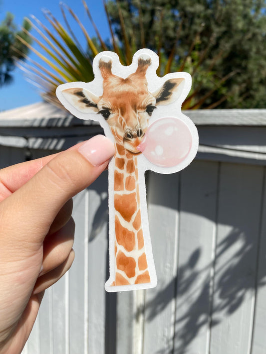 Clear Giraffe Sticker, 2.8x5in