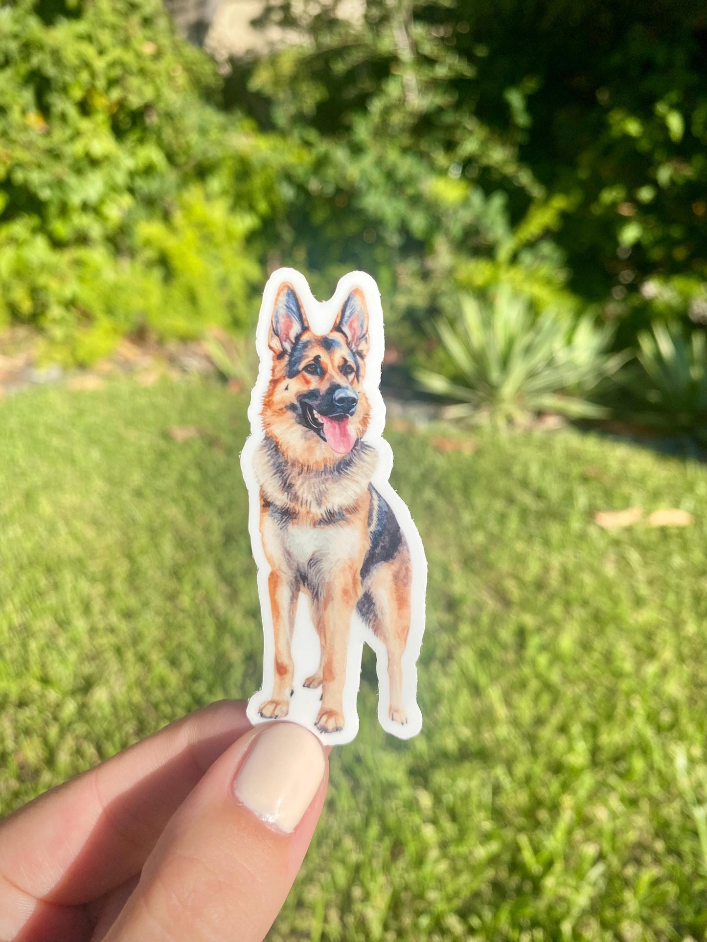 Classic German Shepard Sticker (Front), 1.2x3in