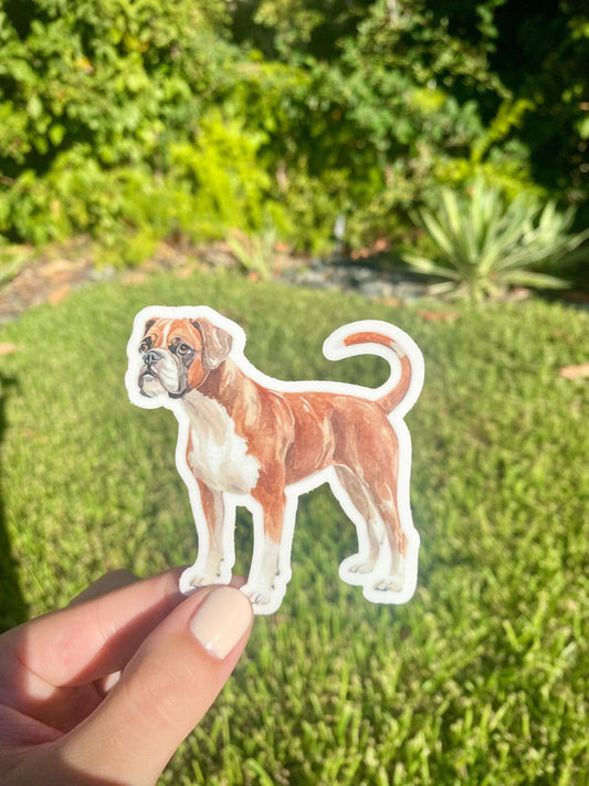 Classic Boxer Sticker, 2.8x3in