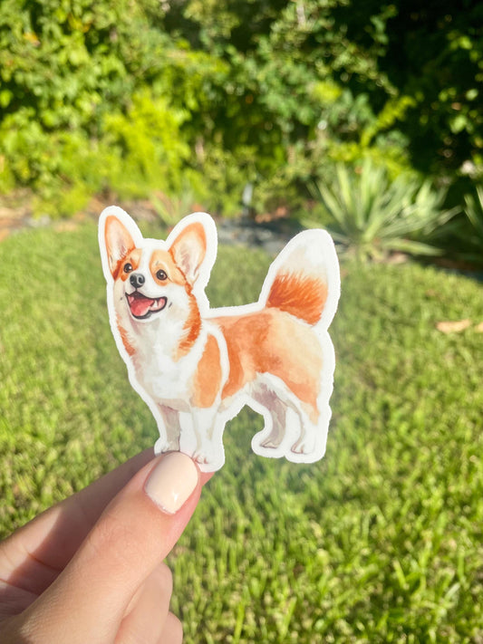 Classic Corgi Sticker, 2.6x3in